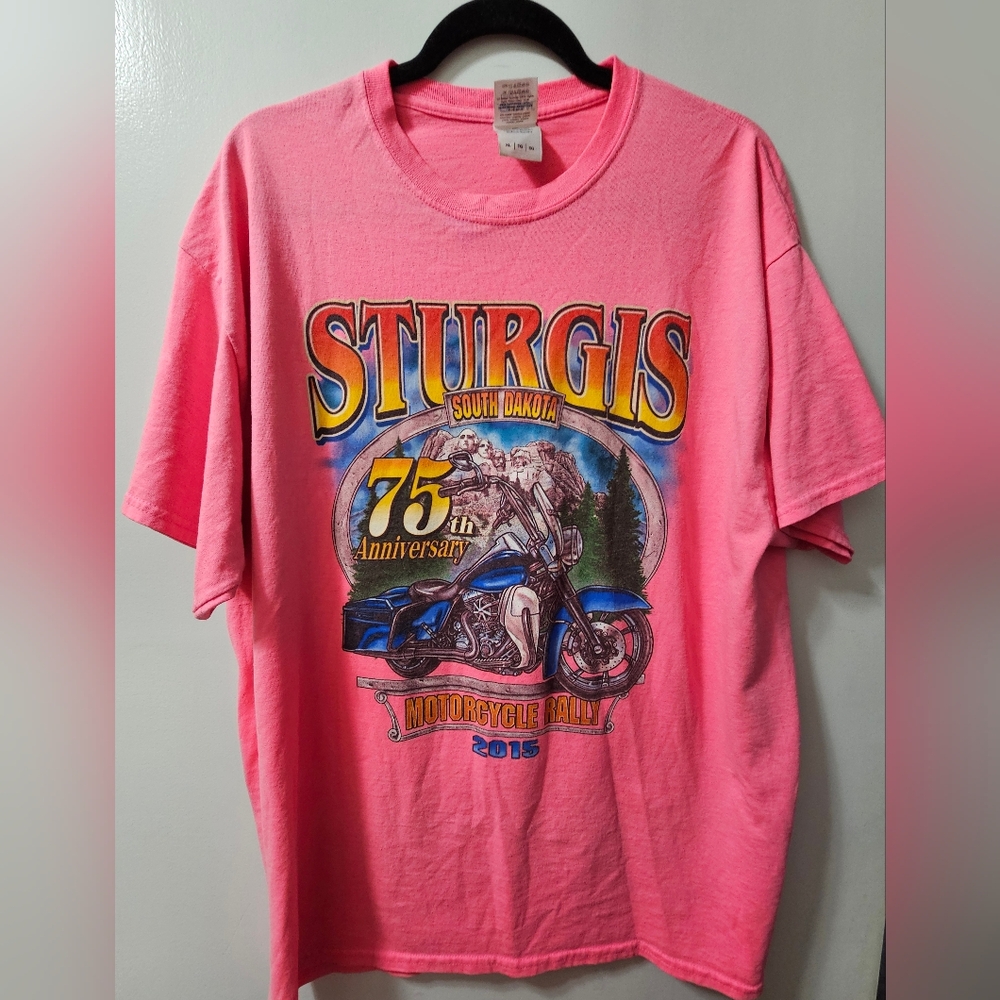 Sturgis Motorcycle Rally Pink Graphic T-Shirt